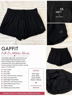 GAPFIT Women's Black Pull-On Athletic Shorts